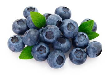 Fresh blueberry on white background