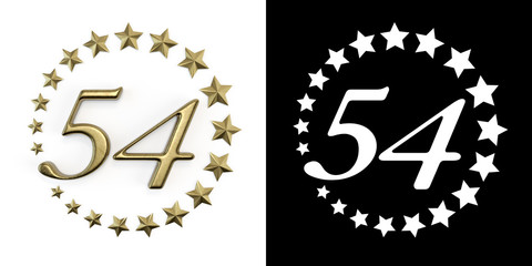 Number fifty-four years celebration