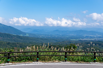 Fototapeta premium 鬼女台展望休憩所からの眺望 Landscape from Kimendai viewing platform in Hiruzen, Maniwa city, Okayama pref. Japan