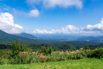 鬼女台展望休憩所からの眺望　 Landscape from Kimendai viewing platform in Hiruzen, Maniwa city, Okayama pref. Japan