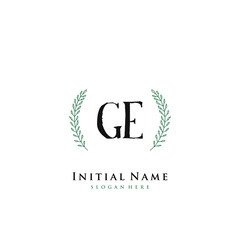 GE Initial handwriting logo vector