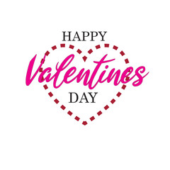 Valentines card template hearts illustration