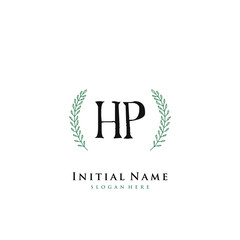 HP Initial handwriting logo vector