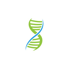 Genetic DNA icon logo vector illustration concept.