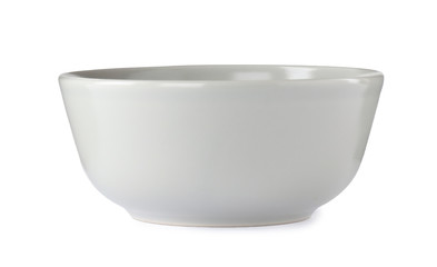 New beautiful ceramic bowl isolated on white