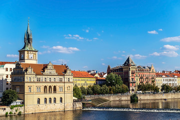 Prague panorama, view from Charles bridge