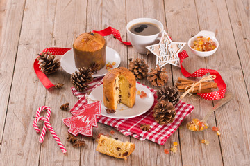 Panettone, italian christmas cake.