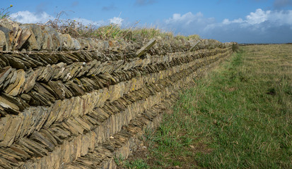 Cornish Wall a combination of a stone wall It has an earth centre and is then faced each side with...