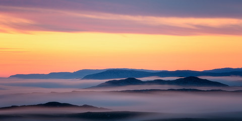 Greenland Ilulissat polar night fog