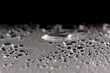 Water drops closeup.