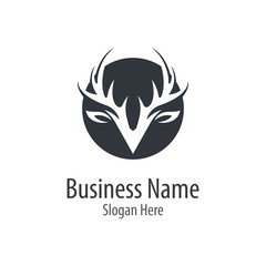 Deer head logo illustraation