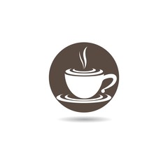 Coffee cup logo vector icon