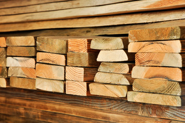 wooden boards at a sawmill