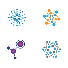 Molecule logo vector icon