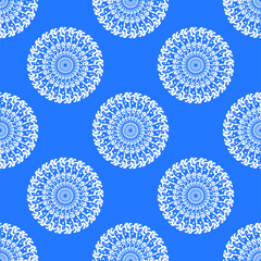 seamless pattern with circles. Floral seamless pattern