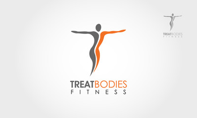 Basic of this logo is a silhouette of a human body that build from two shapes on different color, it's also can be interpreted as a letter of 'T'.  