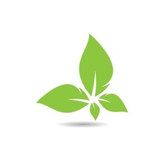 Leaf ecology logo vector icon