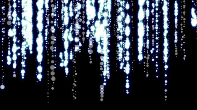 Sparkling light blurs lines of gold particles, golden sparkling glitter fashion strass drop on black background