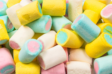 Colorful tasty marshmallow background.