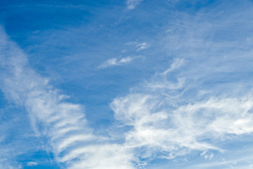 Sky with white clouds