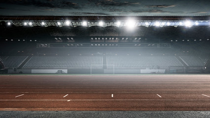 Sport stadium in lights . Mixed media © Sergey Nivens