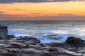 Coastal Sunrise Seascape from Rock Platform