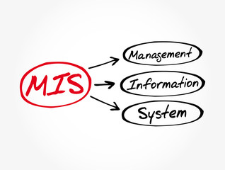 MIS - Management Information System acronym, business concept background © dizain