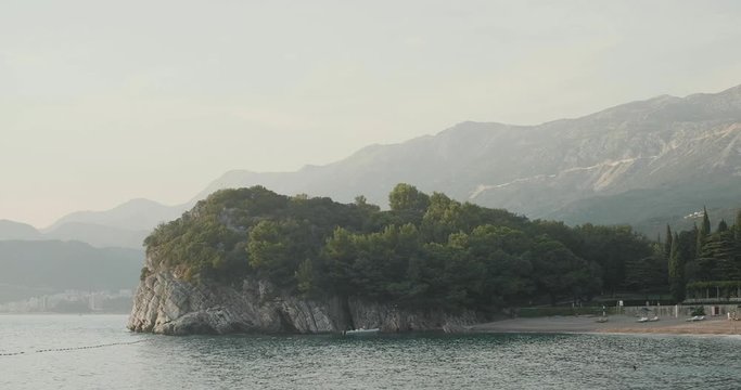View on the sea and rocks in Montenegro