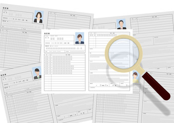 履歴書のイラスト素材