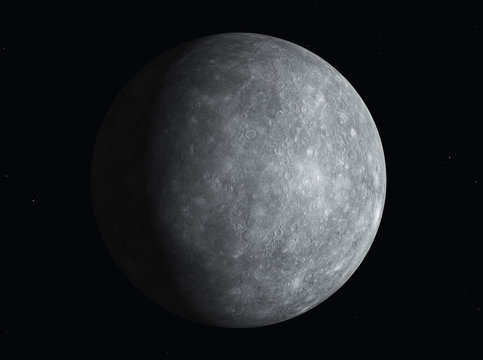 Planet Mercury, teilweise beleuchtet durch die Sonne