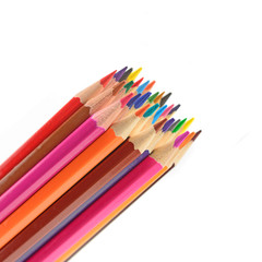 color pencils bunch isolated
