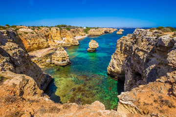 Fototapeta na wymiar Marinha Beach - Lagoa, Algarve Region, Portugal