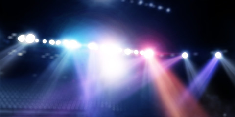 Lights of night club. Mixed media