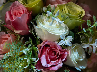 Colorful flowers model dry flowers