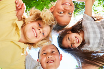 Children as friends or team in kindergarten
