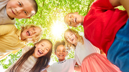International multicultural group of children