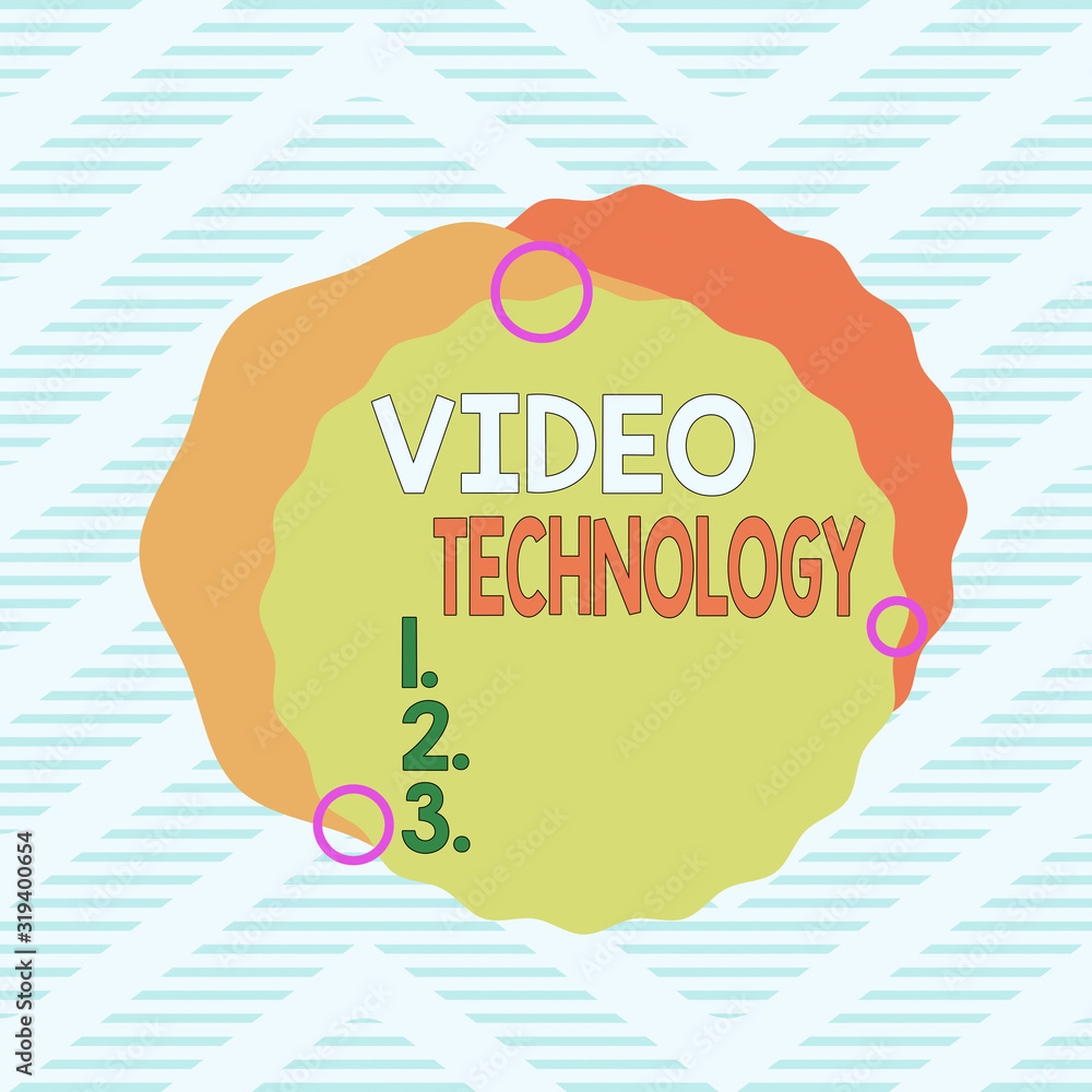 Poster word writing text video technology. business photo showcasing recording and playing back of moving p