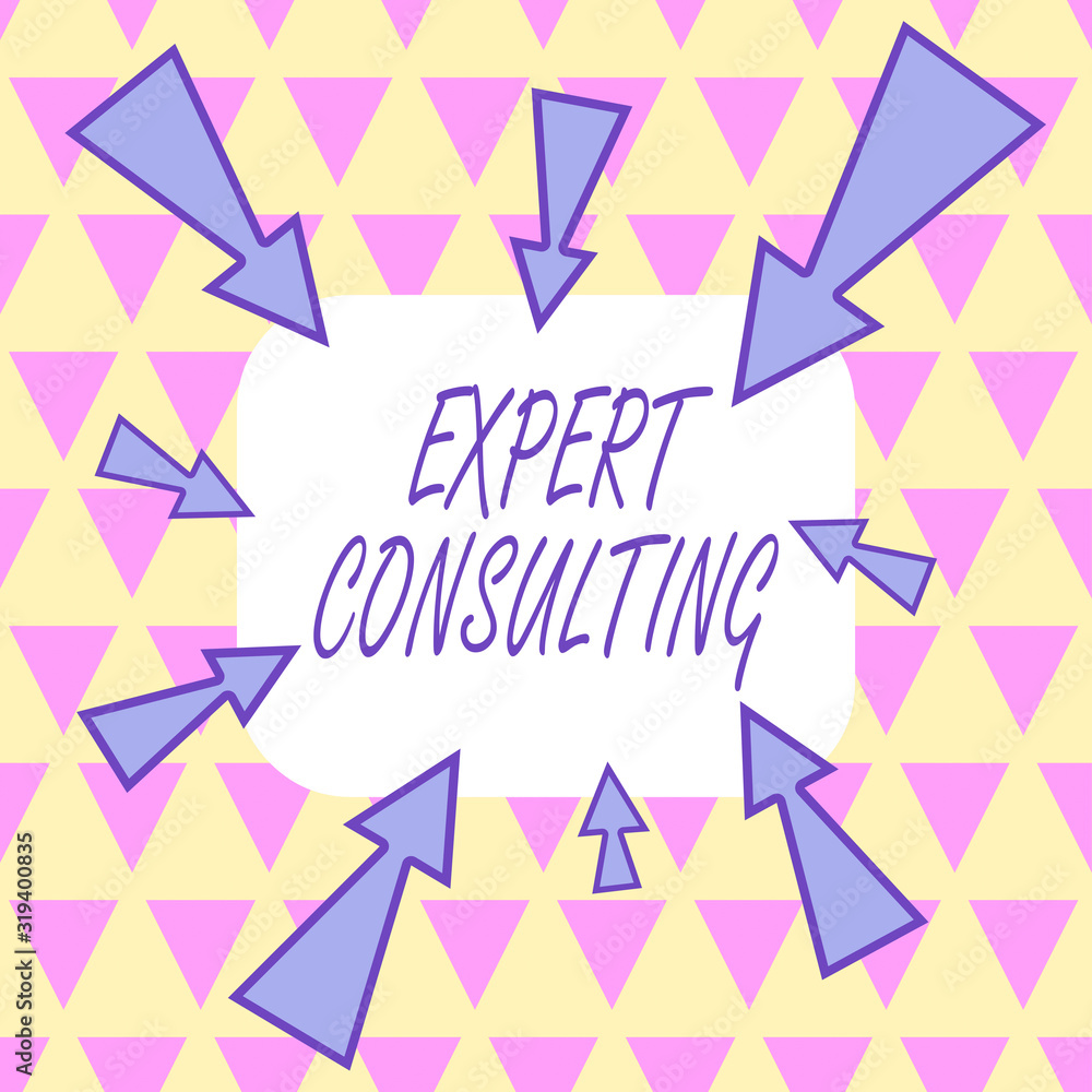 Poster text sign showing expert consulting. business photo showcasing providing of expert knowledge to a th