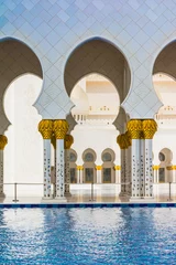 Fotobehang Abu Dhabi, United Arab Emirates, January 23th, 2020: Sheikh Zayed grand mosque © boivinnicolas