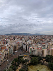 Bird's eye view, Barcelona city, Spain