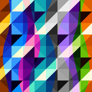 Hounds-tooth pattern in abstract low poly geometric style.