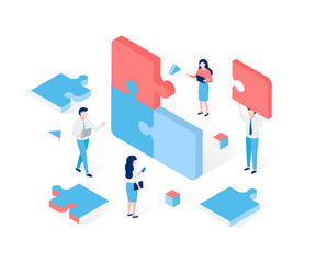 Business solution in partnership concept