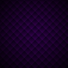 Abstract luxury style purple geometric squares pattern design with dots lines grid on dark background and texture.