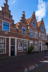 Typische Häuserzeile in Brielle/Niederlande