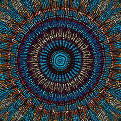 Vector mosaic art pattern. Curved mosaic image