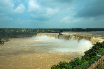 Indravati river, Chitrakote Falls height about 29 metres. It is the widest fall in India....