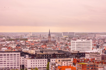 Obraz premium Antwerp city, Belgium from above