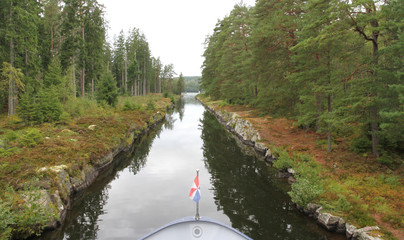 Göta kanal, beautiful nature near Forsvik, Sweden