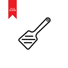 Spatula icon vector. Simple design on white background.