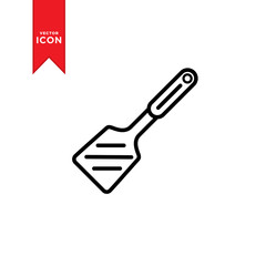 Spatula icon vector. Simple design on white background.